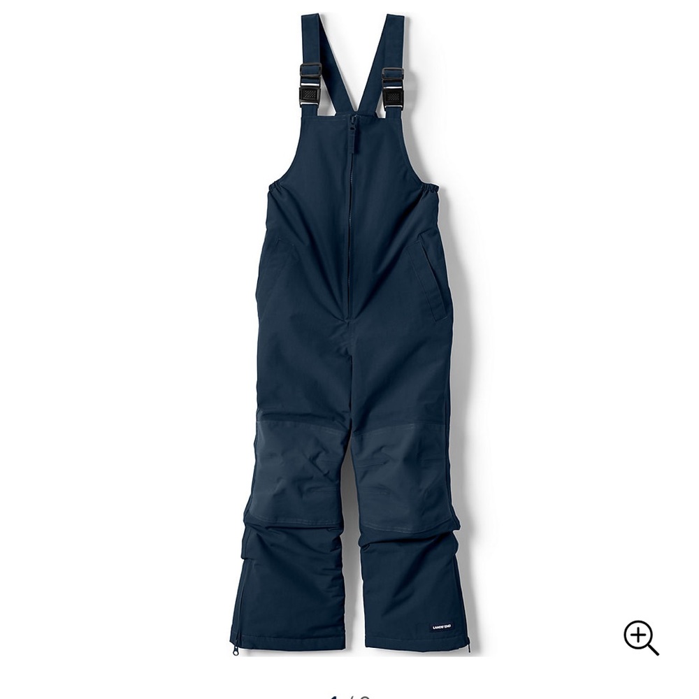 Lands End Navy Snow Bibs / Overalls